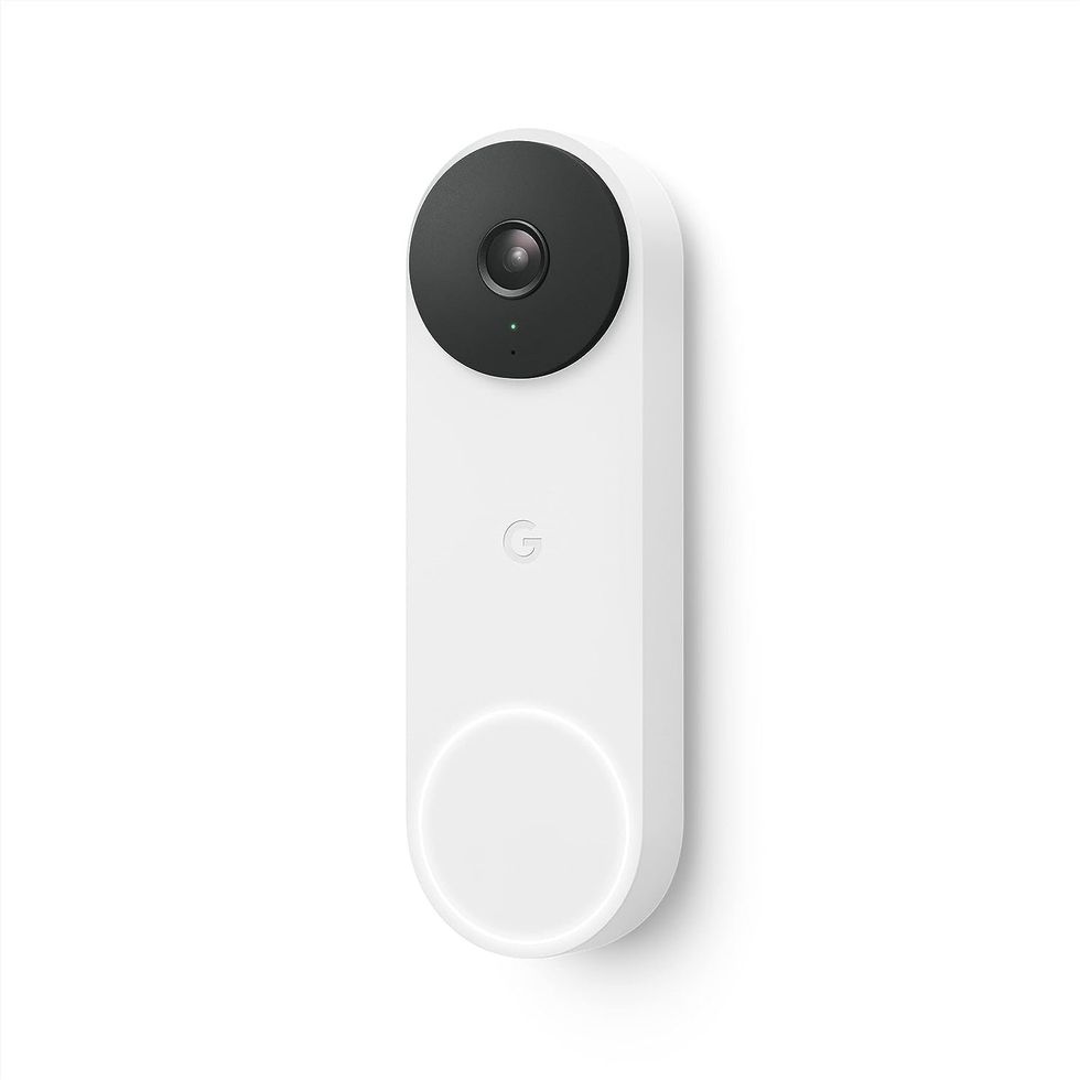 white google's nest video doorbell camera