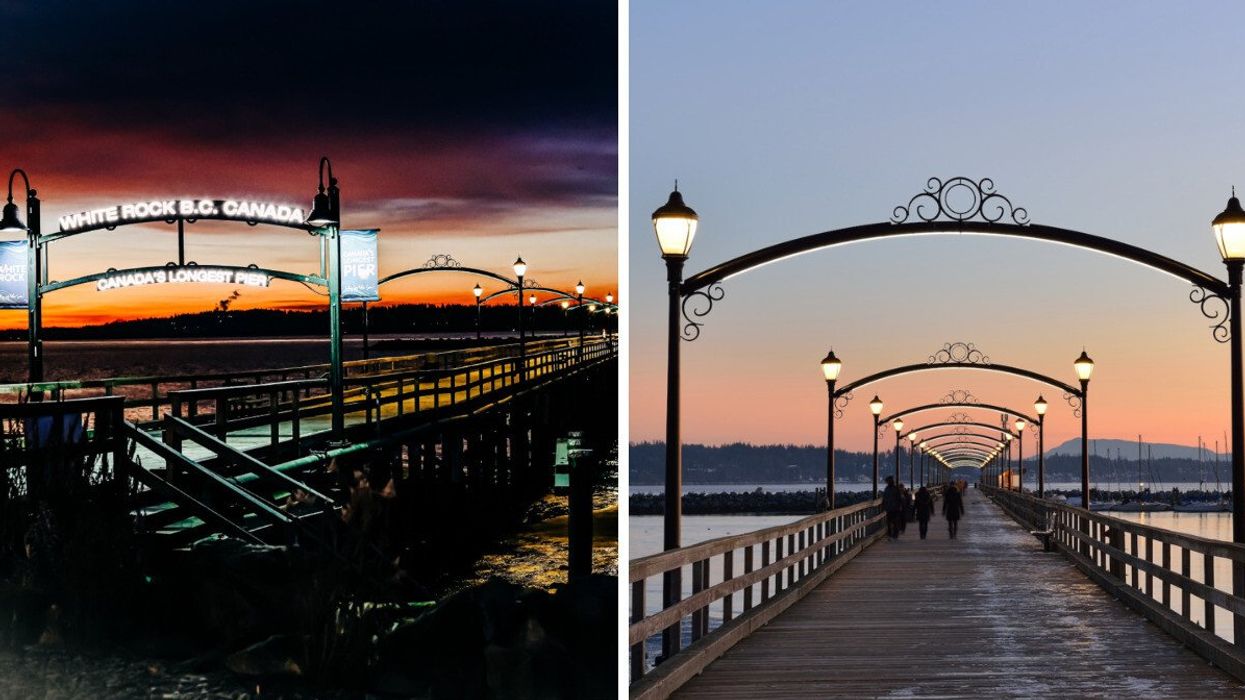 White Rock BC. Right: White Rock Pier.