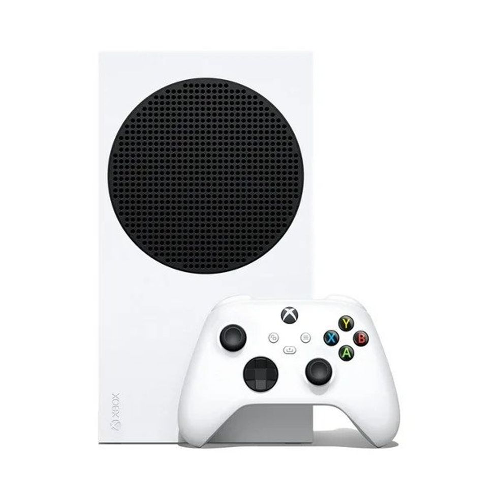white xbox series s console and white xbox controller