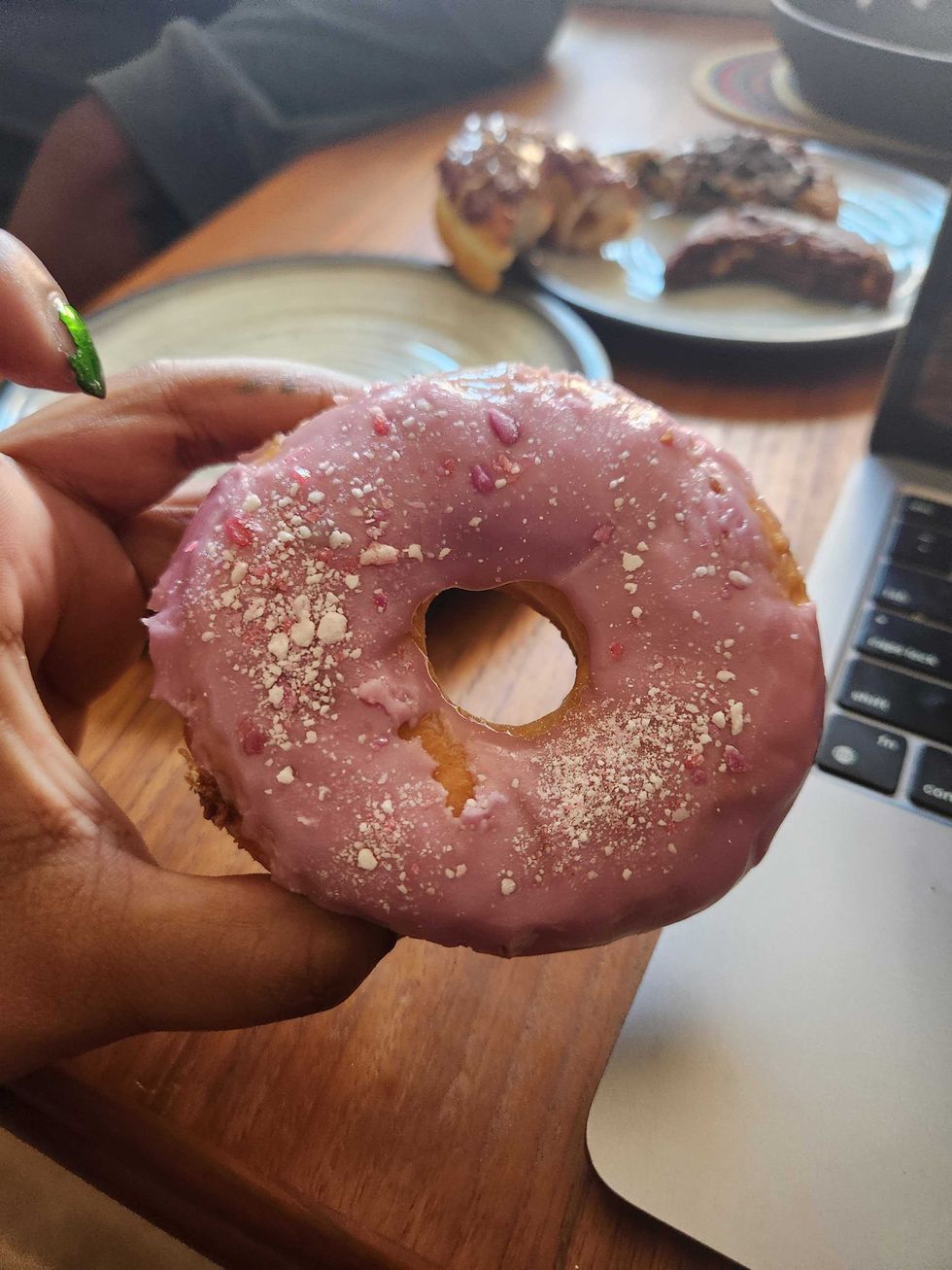 Wildberry Cheesecake filled ring Dream donut.