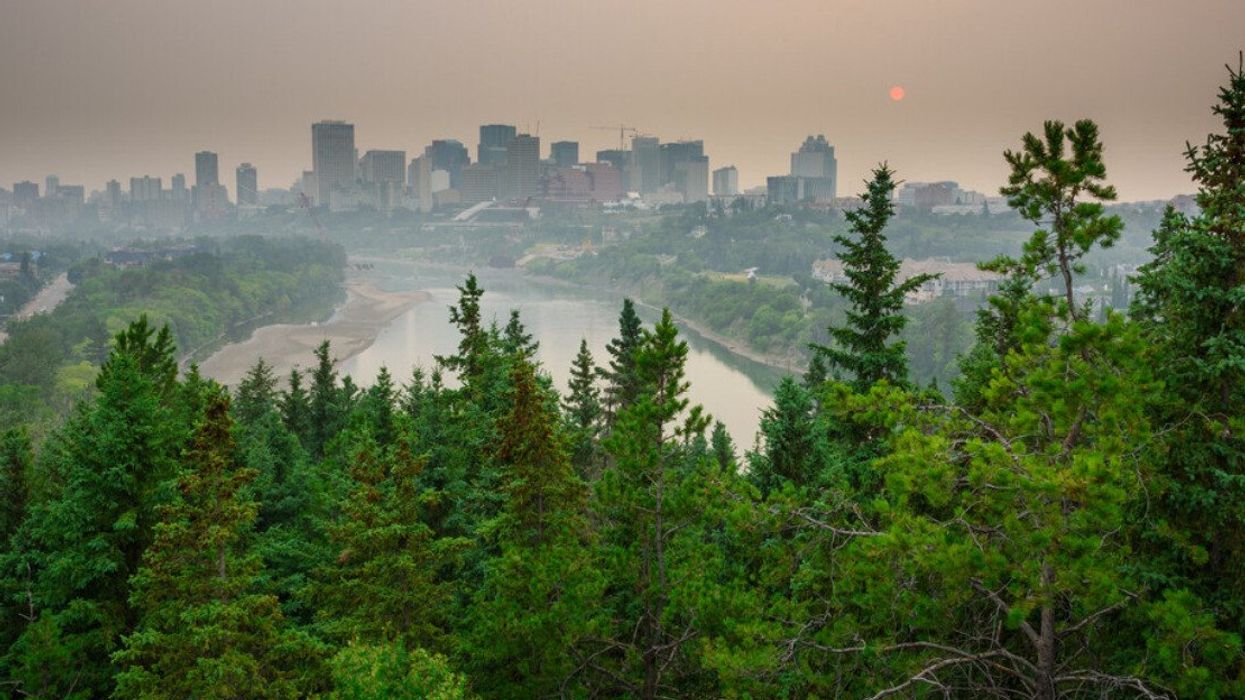 Wildfire smoke in Alberta.