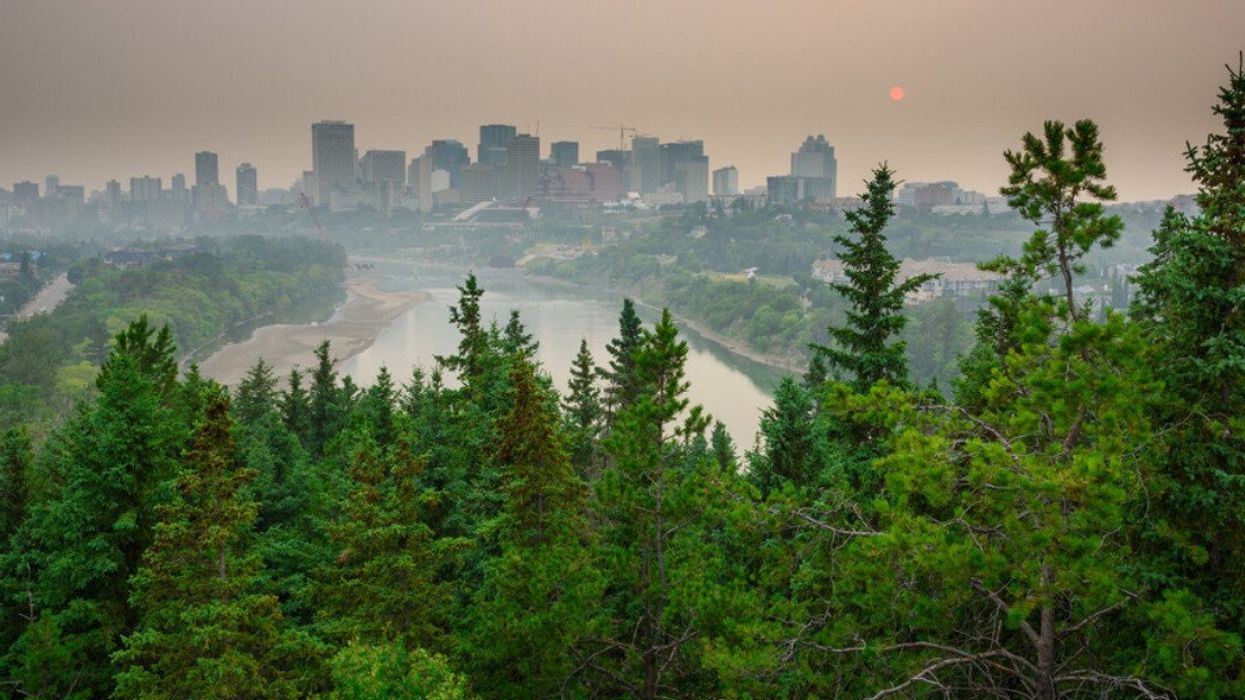 Wildfire smoke in Alberta.