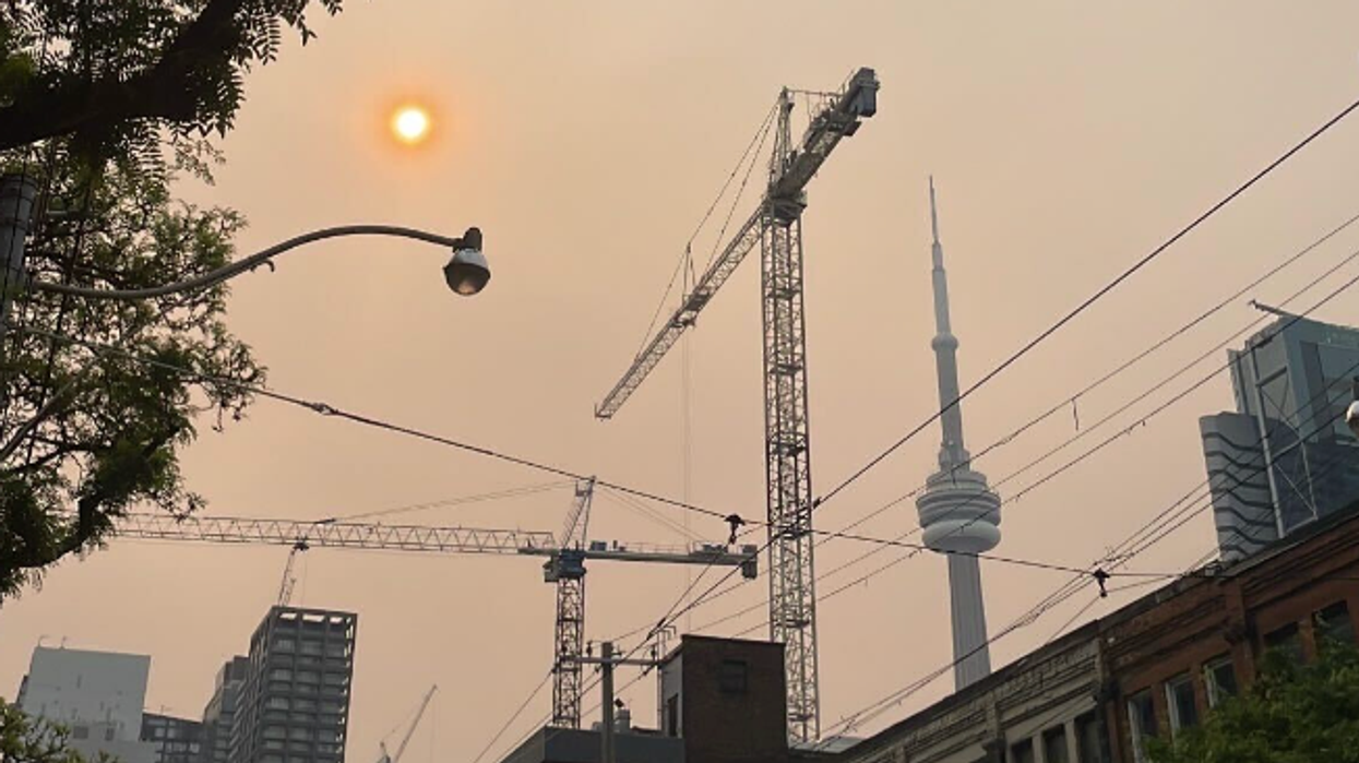 Wildfire smoke in Toronto on the morning of June 7, 2023.