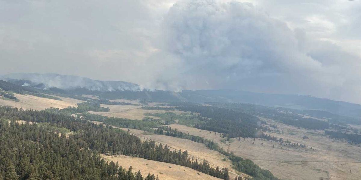 Wildfires merge, cross Highway 97 north of Clinton, B.C. Wildfires merge, cross Highway 97 north of Clinton, B.C.