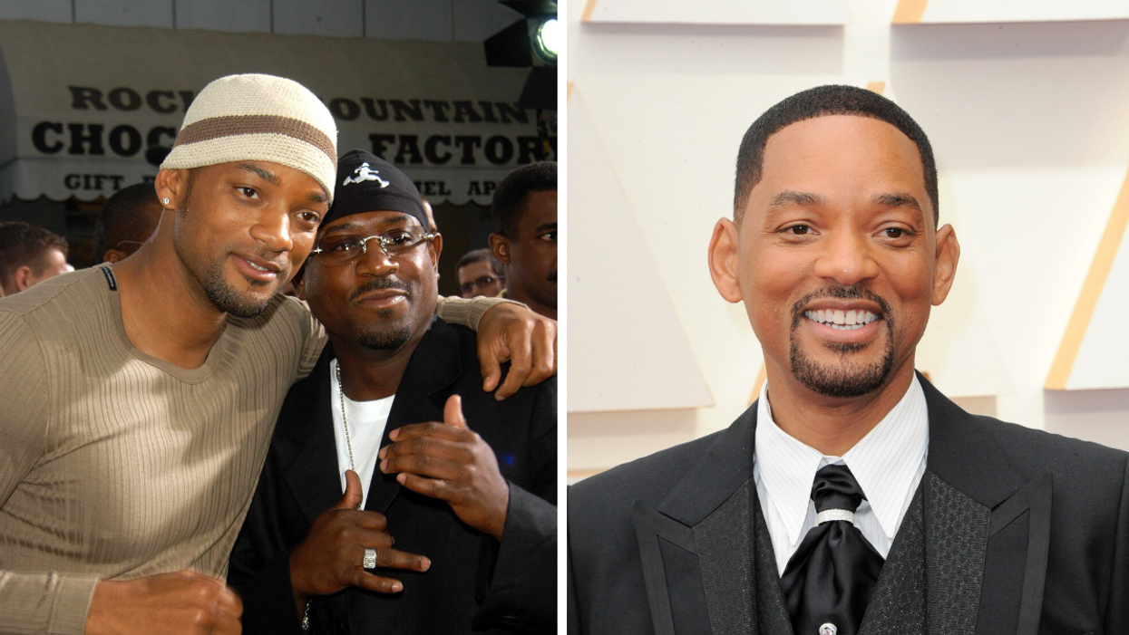 Will Smith and 'Bad Boys' costar, Martin Lawrence. Right: Will Smith smiling.