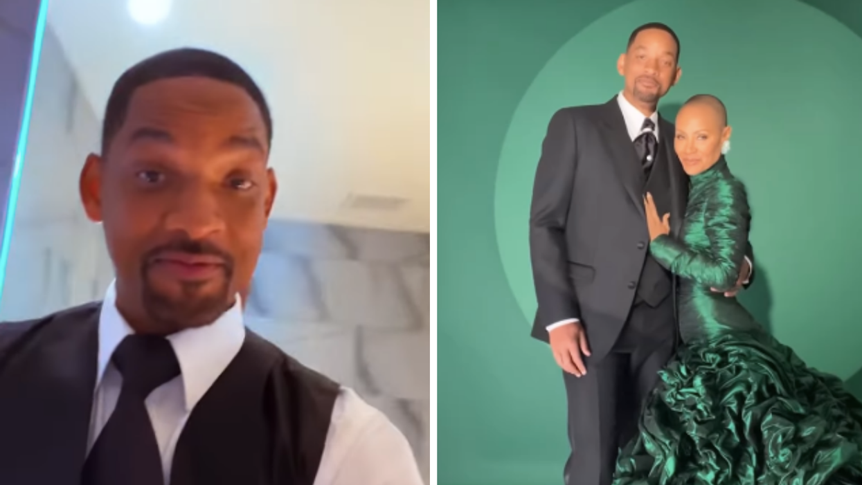 Will Smith. Right: Will Smith and Jada Pinkett Smith.
