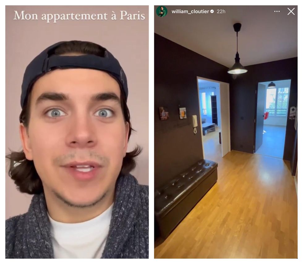 William Cloutier. Droite : Entr\u00e9e de l'appartement.