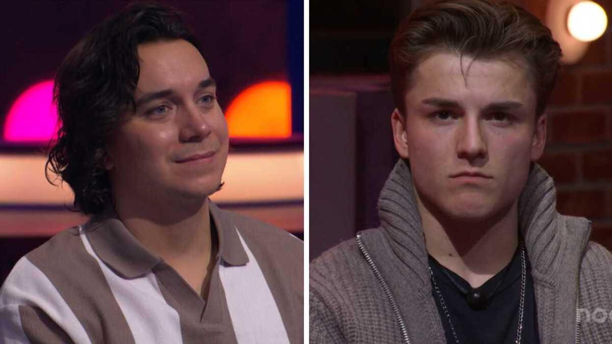 William Cloutier est l'évincé de Big Brother Célébrités. Droite : Félix Dolci évince son allié à Big Brother Célébrités.