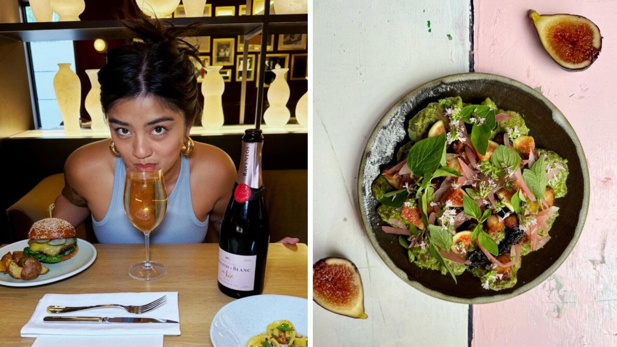 Wine and bites from Constantine Toronto. Right: A new dish from Lake Inez, Toronto.