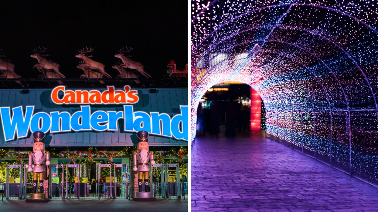 WinterFest At Canada's Wonderland Has A New Twinkling Light Tunnel & It's Huge