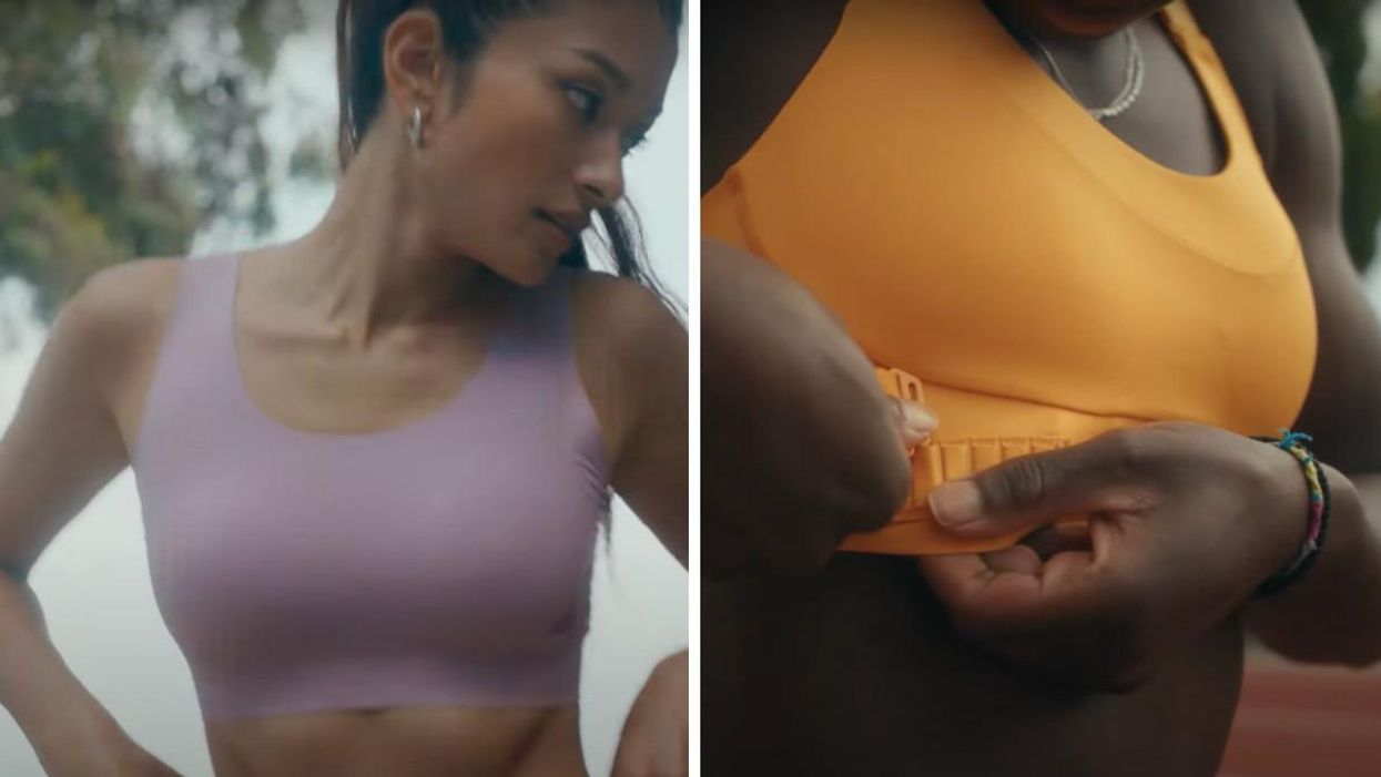 Women wearing Adidas sports bras.