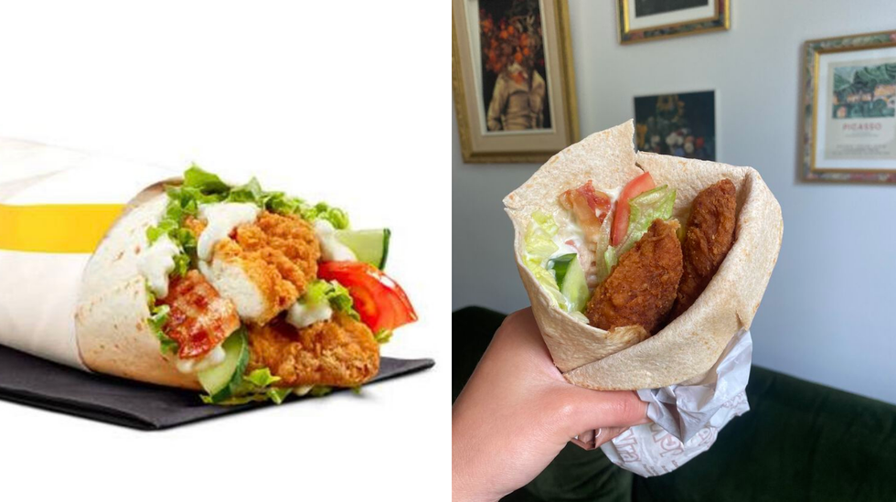 Wrap poulet et bacon.