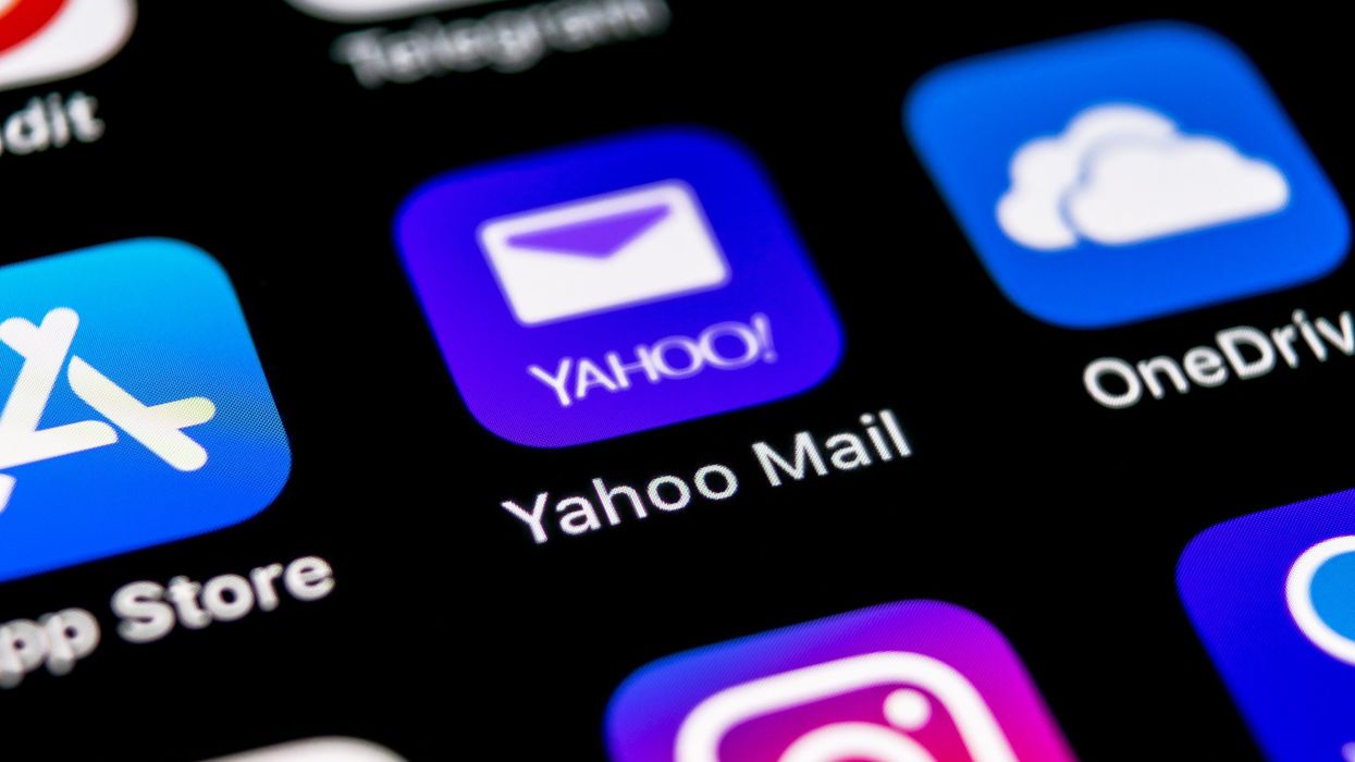 Yahoo Mail app on a phone screen.
