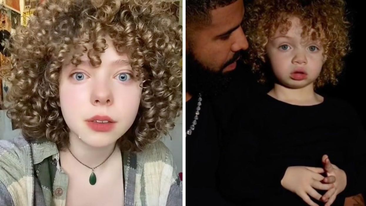 Yemaya Azania-Merchant. Right: Drake and his son.