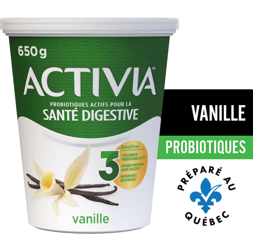Yogourt probiotique Activia \u00e0 la vanille sur le site du Maxi.