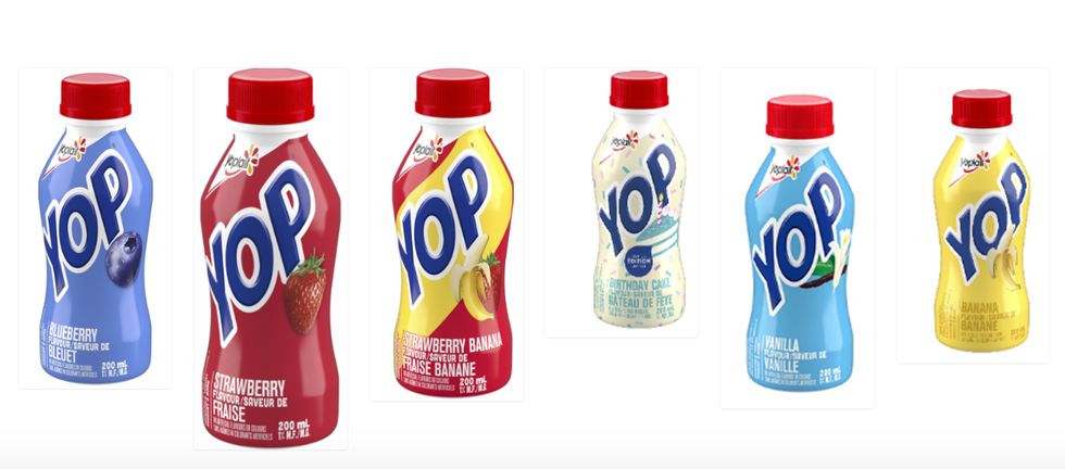 Yogourts YOP de Yoplait.