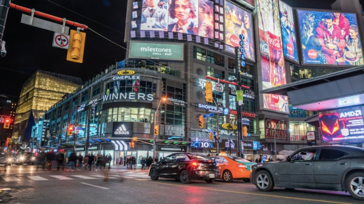 Yonge and Dundas Square at Night.