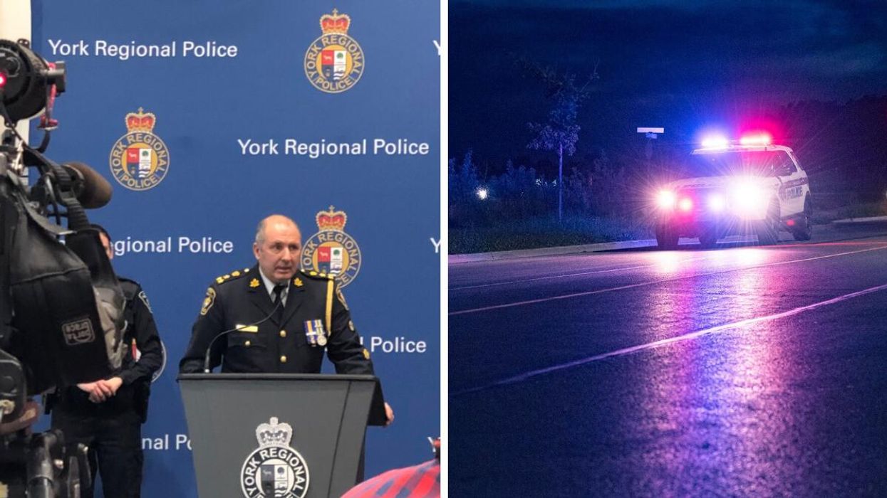 York Police Chief Jim MacSween. Right: A York Police cruiser.