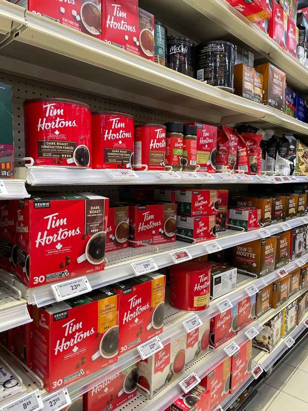 You can find Tim Hortons hot chocolate at Canadian Tire