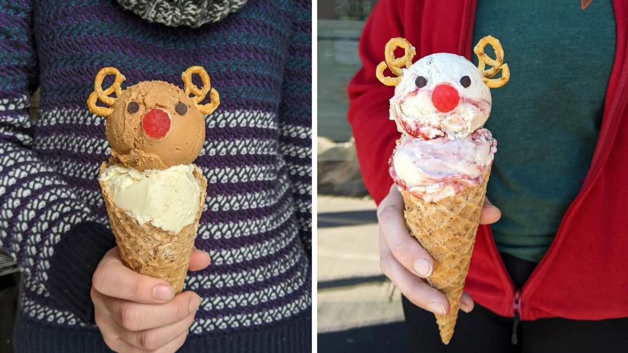 You Can Get A Rudolph Ice Cream Cone In Ottawa & It Even Has A Bright Red Nose