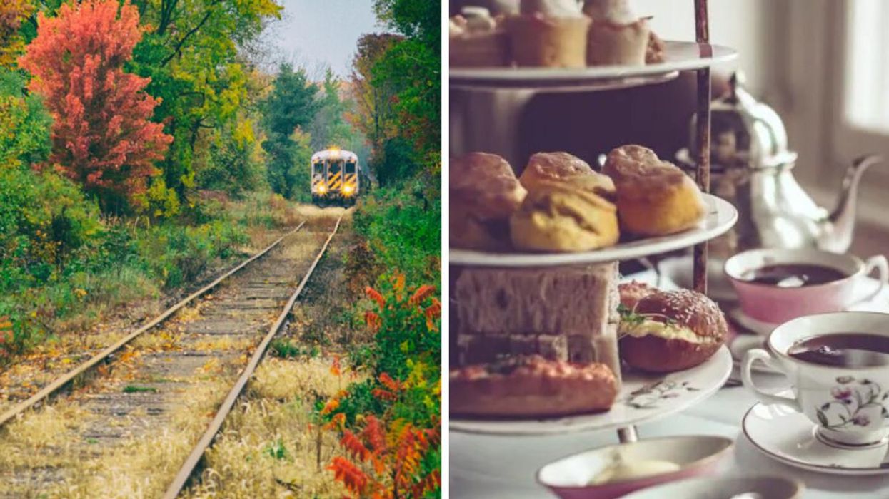 You Can Sip High Tea While Riding Through The Fall Colours On A Historic Train Near Toronto