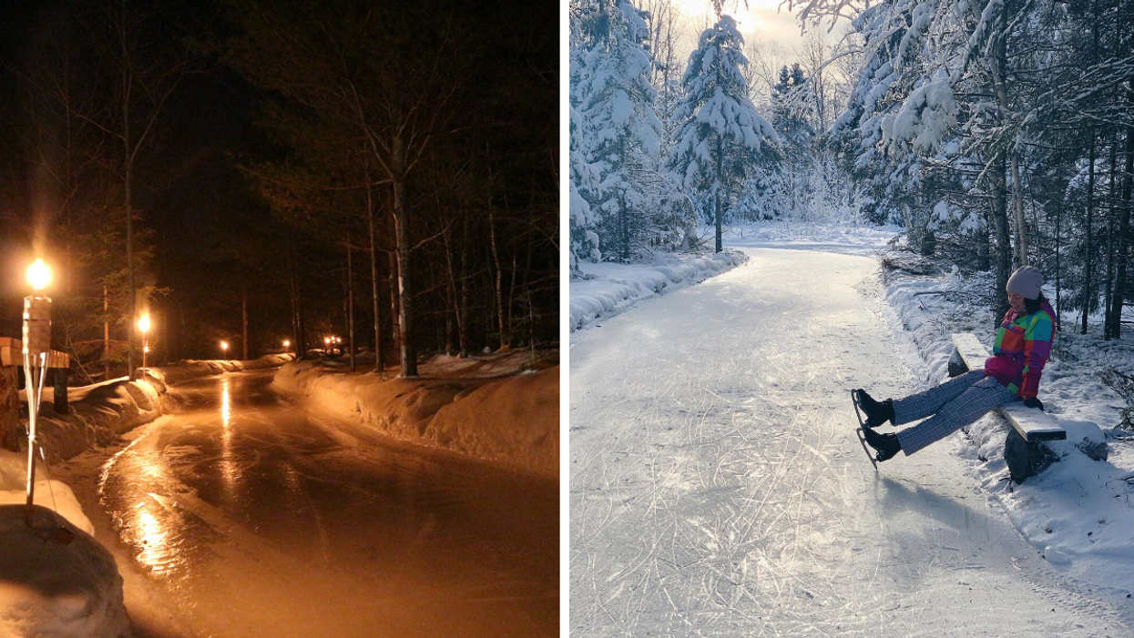 You Can Skate On A Magical Torch-Lit Ice Trail Through A Forest Near Ottawa This Winter