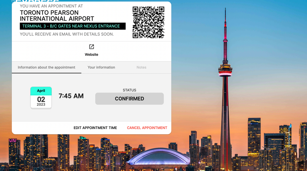 YYZ Express reservation.