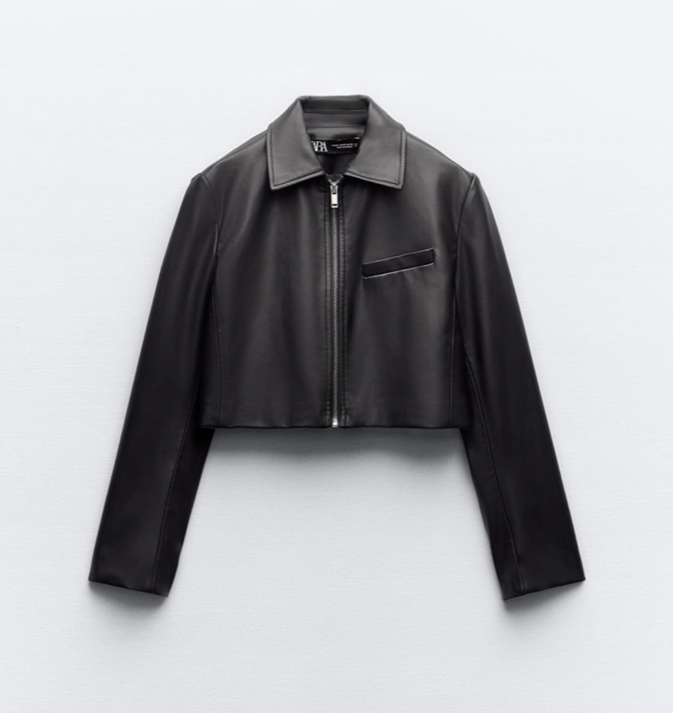 Zara faux leather jacket.