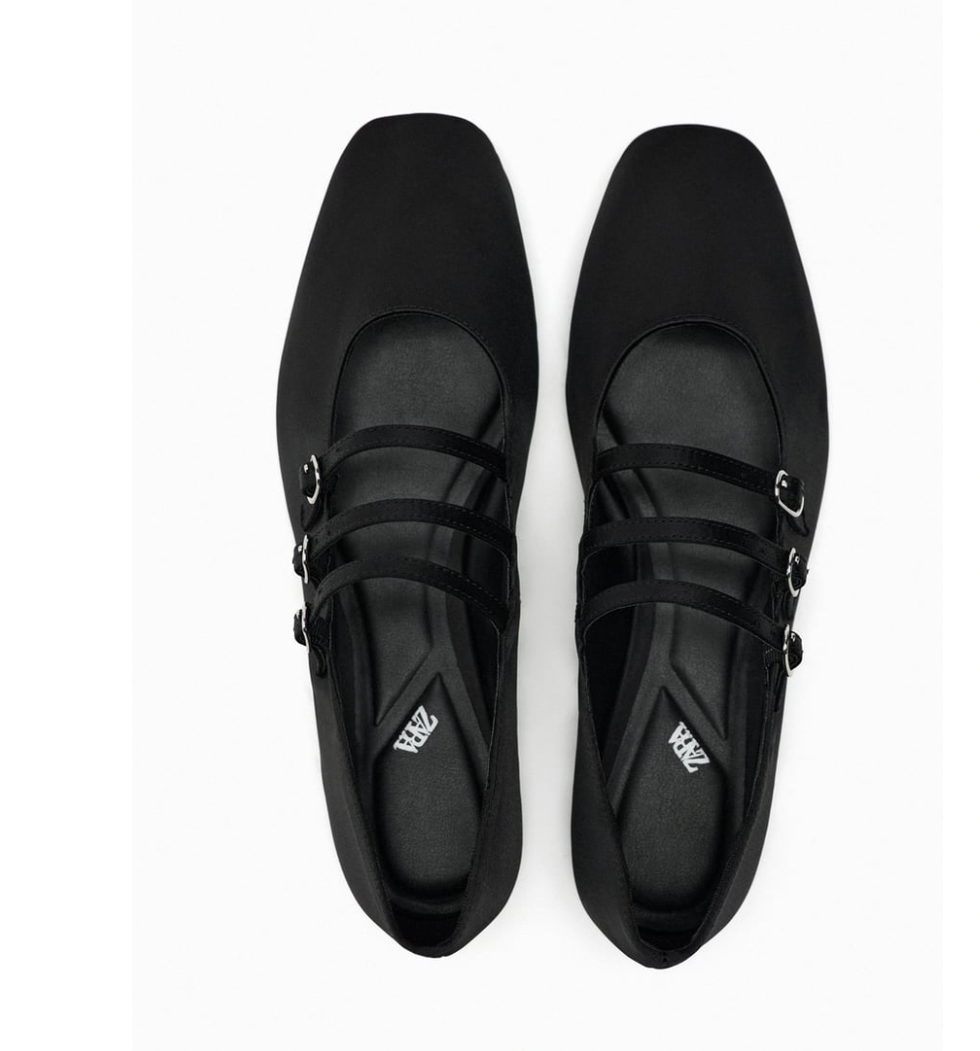 Zara's buckled ballet flats.