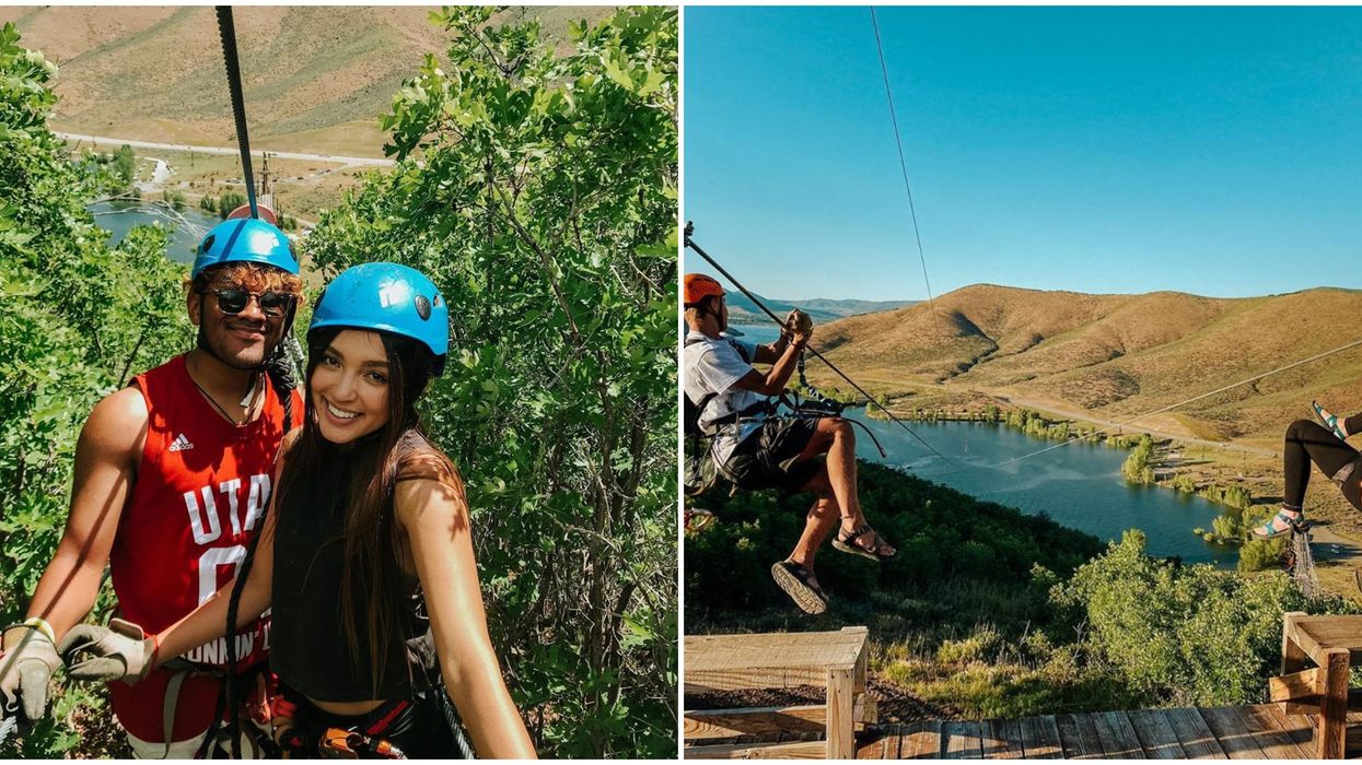 Zipline Utah Lets You Soar High Above The Ground Between Different Zip Lines
