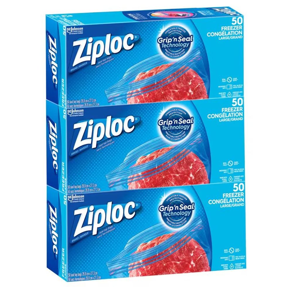 Ziploc large freezer bags.