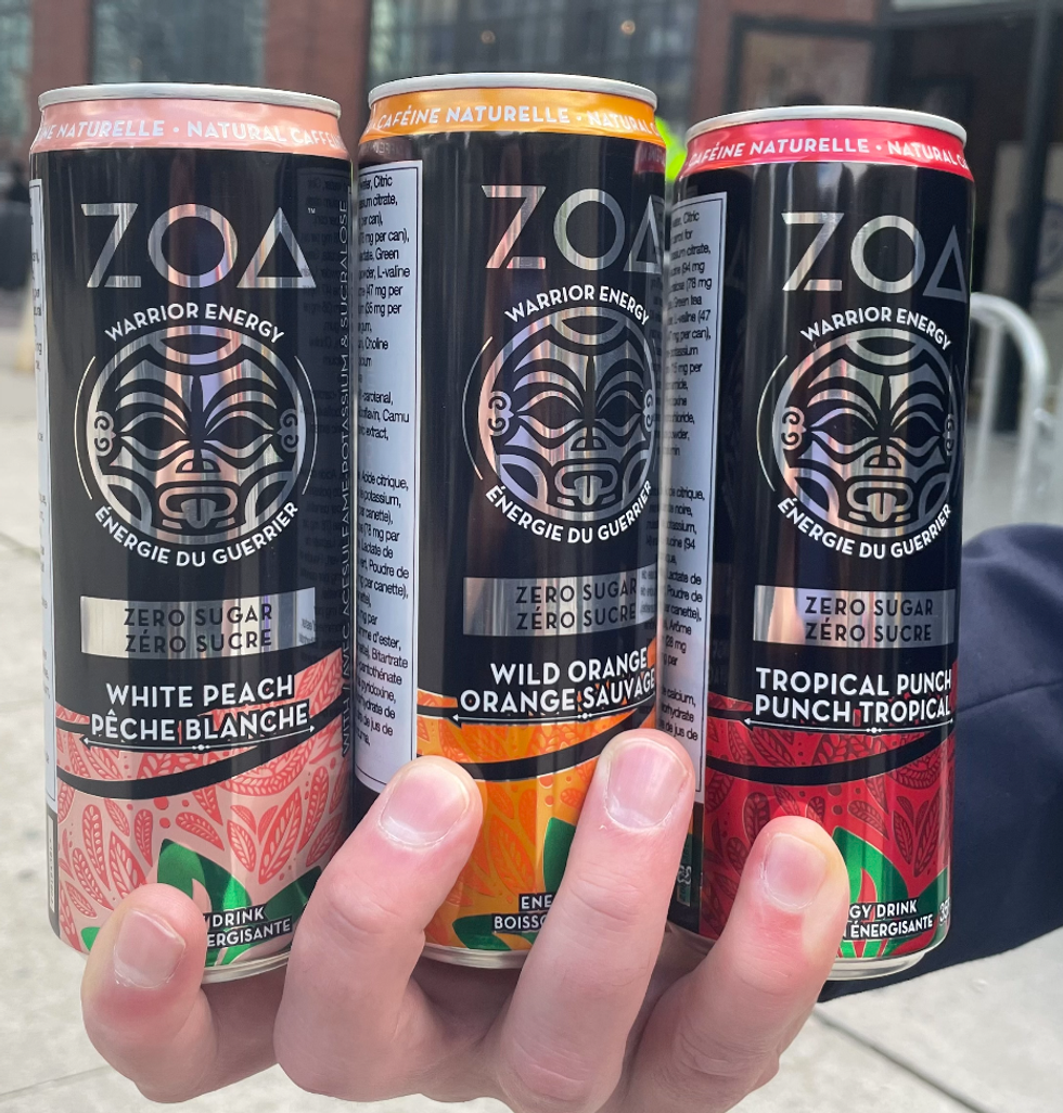 ZOA Energy drinks.
